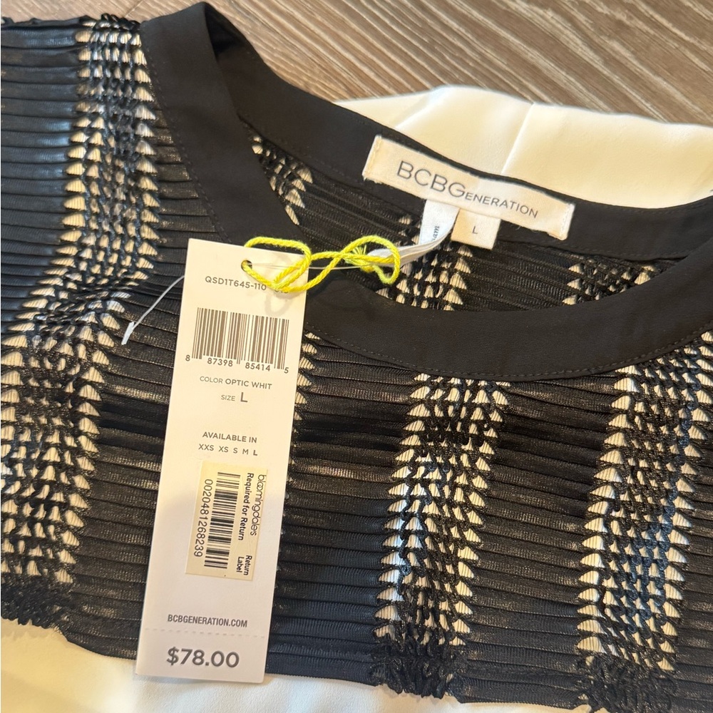 BCBGeneration Black and White Blouse - Picture 6 of 9